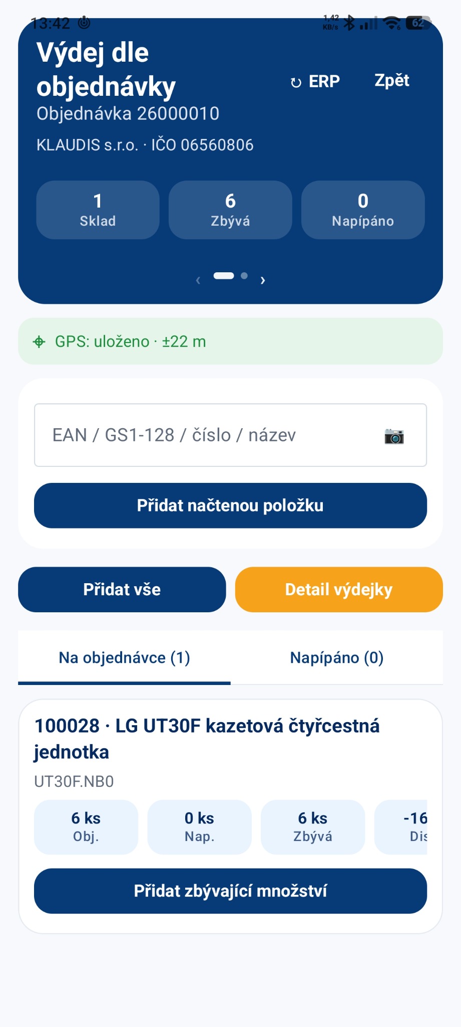 Výdej podle objednávky v PSGo
